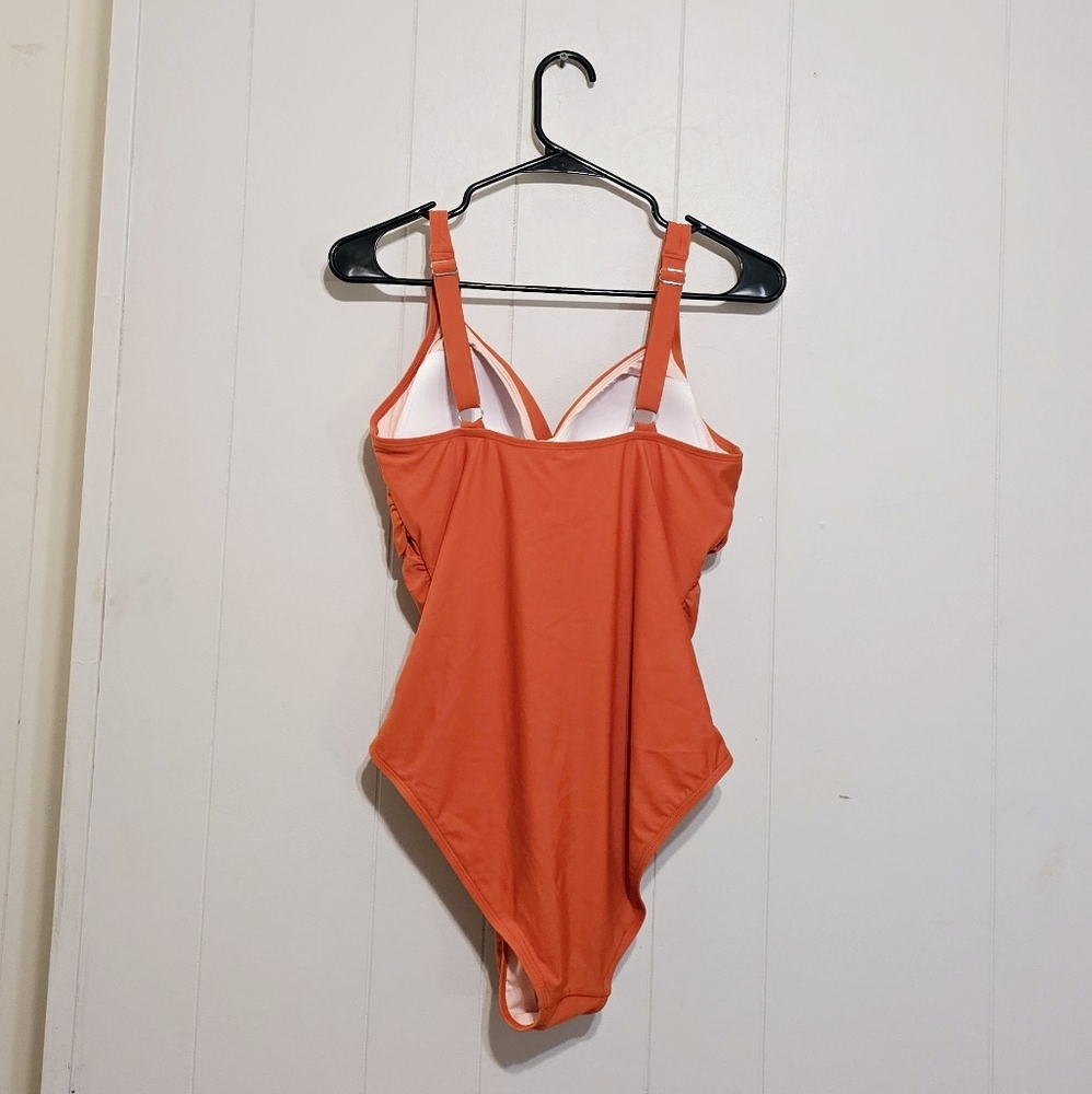Vibrant Orange Swimsuit By Cupshe NEW* With Tags Size Large - Picture 5 of 11